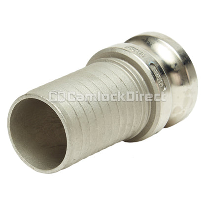 Stainless Steel 2" Male Camlock to Hose Shank