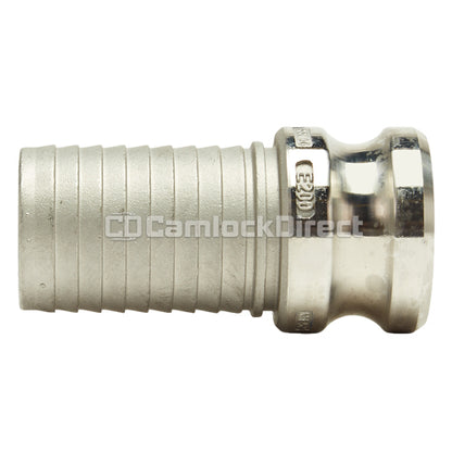 Stainless Steel 2" Male Camlock to Hose Shank