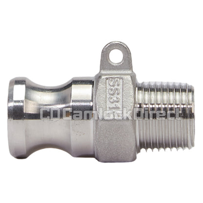 Stainless Steel 1/2" Camlock Male x 1/2" NPT Male