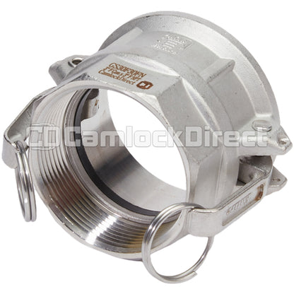 Stainless Steel 3" Female Camlock x 3" Female NPT