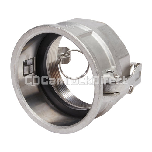 Stainless Steel 4" Female Camlock x 4" Female NPT