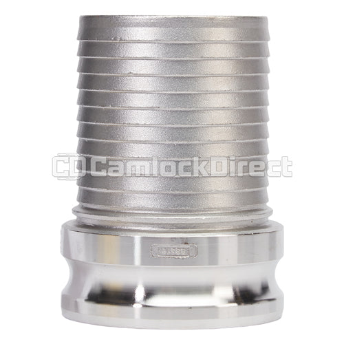 Stainless Steel 4" Camlock Male to Hose Shank