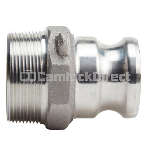 Aluminum 1 1/2" Male Camlock x 2" Male NPT