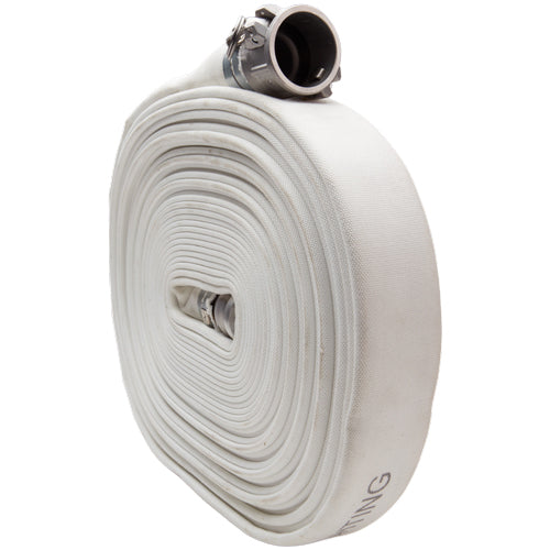 White 2" x 100' Camlock Double Jacket Mill Hose