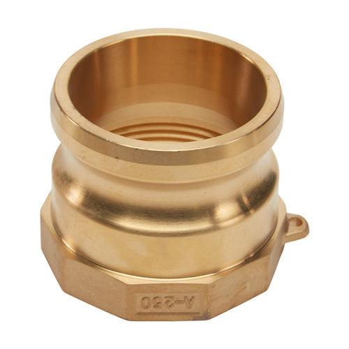 Brass 2 1/2" Male Camlock x 2 1/2" Female NPT