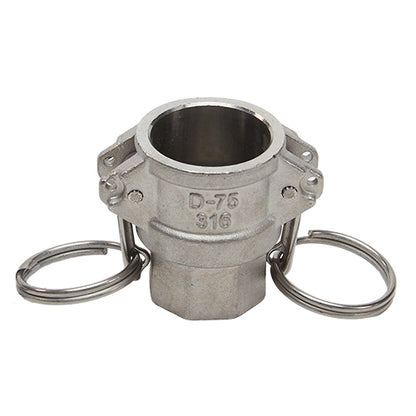 3" X 4" Female X Female Camlock Spool Coupler – Type DD, Aluminum, DD3040AL