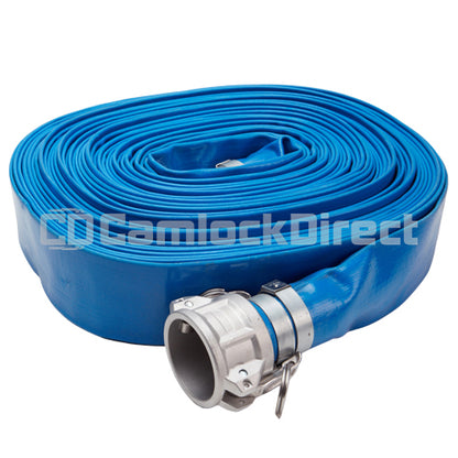 Blue 1 1/2" x 50' Camlock Lightweight Hose