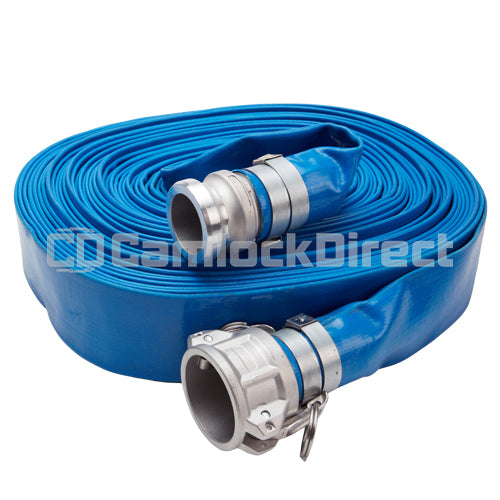 Blue 1 1/2" x 50' Camlock Lightweight Hose