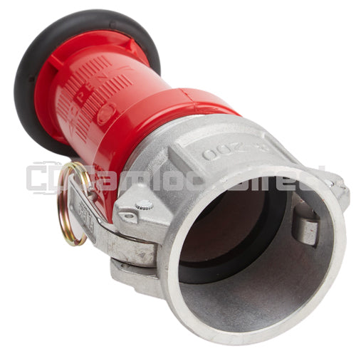 Aluminum 2" Camlock With Red Plastic Nozzle