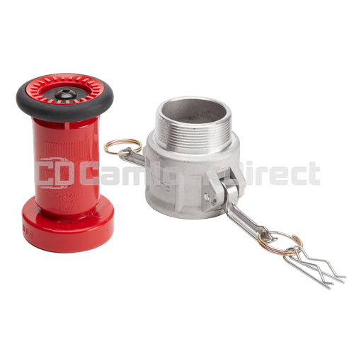 Aluminum 2" Camlock With Red Plastic Nozzle