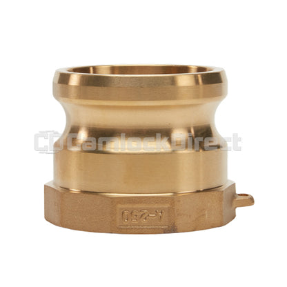 Brass 2 1/2" Male Camlock x 2 1/2" Female NPT