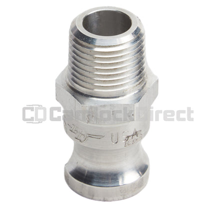 Aluminum 1/2" Male Camlock x 1/2" Male NPT