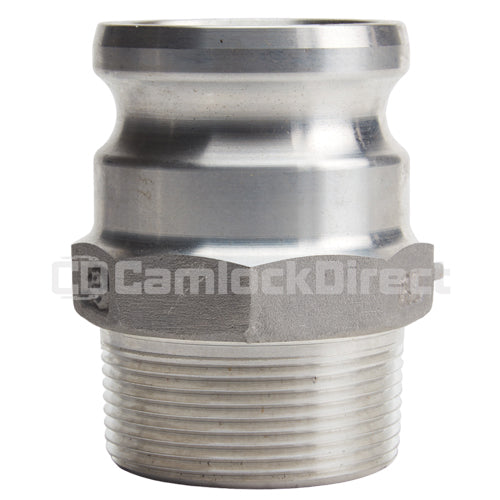 Aluminum 2 1/2" Male Camlock x 2 1/2" Male NPT