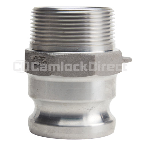 Aluminum 2 1/2" Male Camlock x 2 1/2" Male NPT