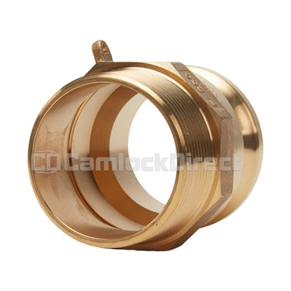 Brass 2 1/2" Male Camlock x 2 1/2" Male NPT