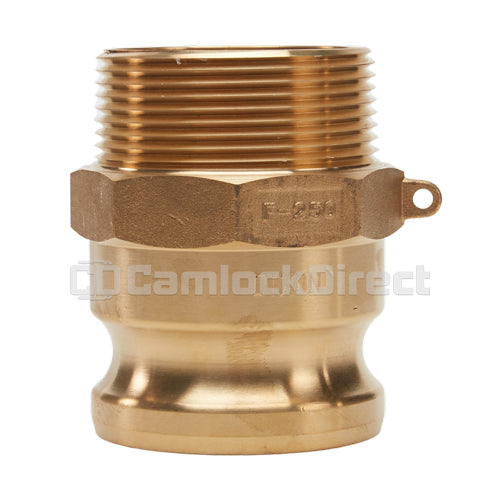 Brass 2 1/2" Male Camlock x 2 1/2" Male NPT