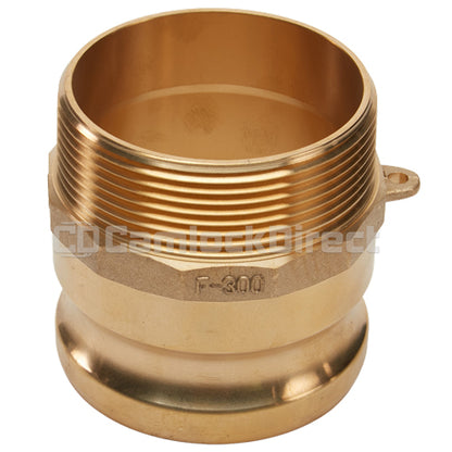 Brass 4" Male Camlock x 4" Male NPT