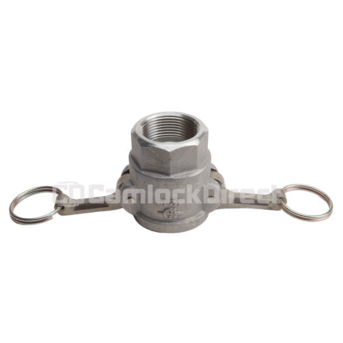 Aluminum 1 1/4" Female Camlock x 1 1/4" Female NPT