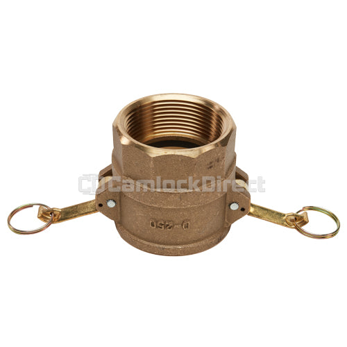 Brass 2 1/2" Female Camlock x 2 1/2" Female NPT