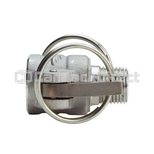 Aluminum 1/2" Female Camlock x 1/2" Male NPT