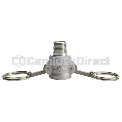 Aluminum 1/2" Female Camlock x 1/2" Male NPT