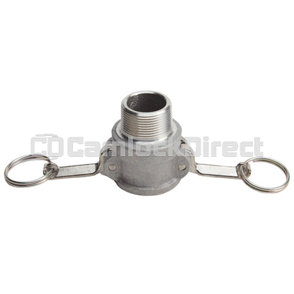 Aluminum 1 1/4" Female Camlock x 1 1/4" Male NPT