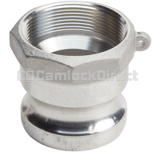 Aluminum 2 1/2" Male Camlock x 2 1/2" Female NPT