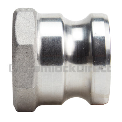 Aluminum 2 1/2" Male Camlock x 2 1/2" Female NPT