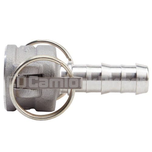 Aluminum 1/2" Female Camlock to Hose Shank