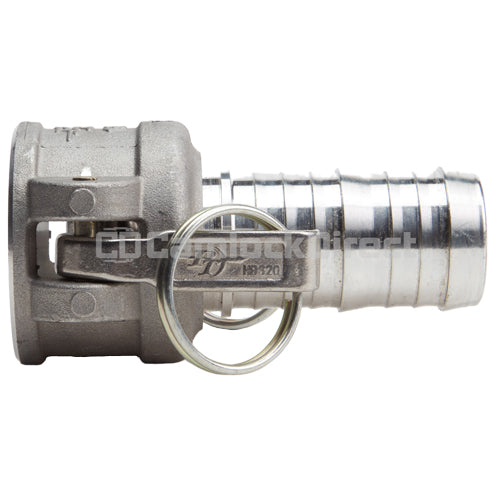 Aluminum 1 1/4" Female Camlock to Hose Shank