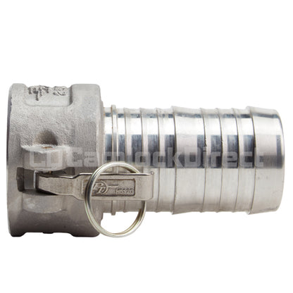 Aluminum 2 1/2" Female Camlock to Hose Shank