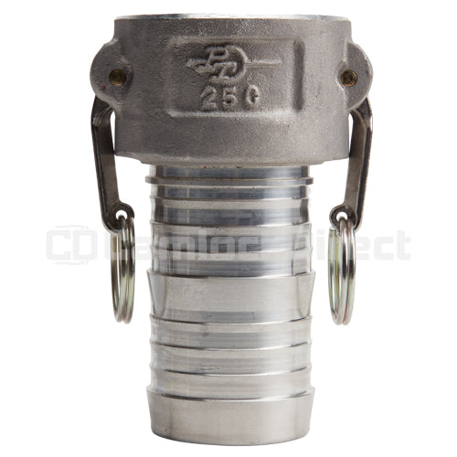 Aluminum 2 1/2" Female Camlock to Hose Shank