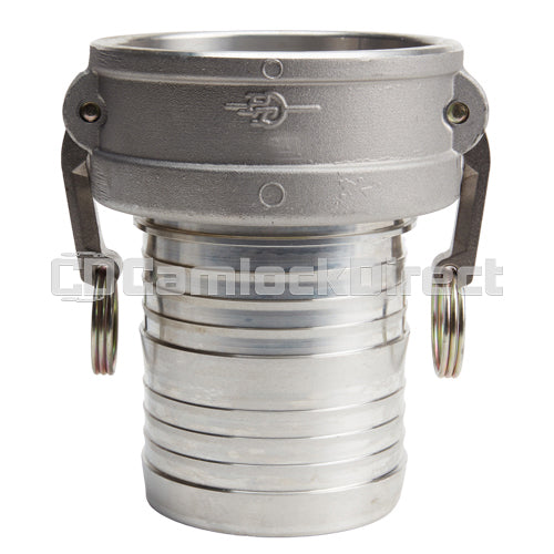 Aluminum 4" Female Camlock to Hose Shank