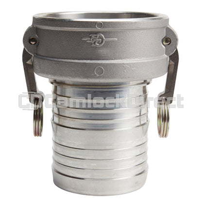 Aluminum 4" Female Camlock to Hose Shank