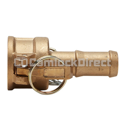 Brass 1/2" Female Camlock to Hose Shank