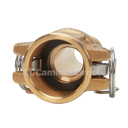 Brass 1" Female Camlock to Hose Shank