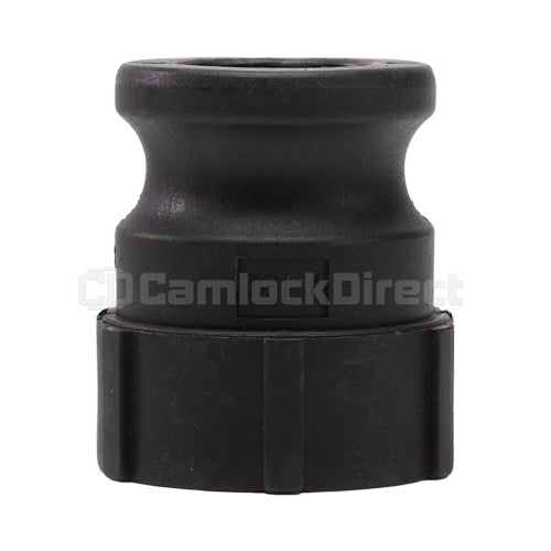 Plastic 1 1/2" Male Camlock x 1 1/4" Female NPT