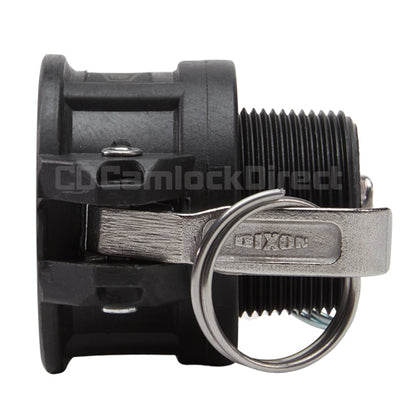 Plastic 1 1/2" Female Camlock x 1 1/2" Male NPT