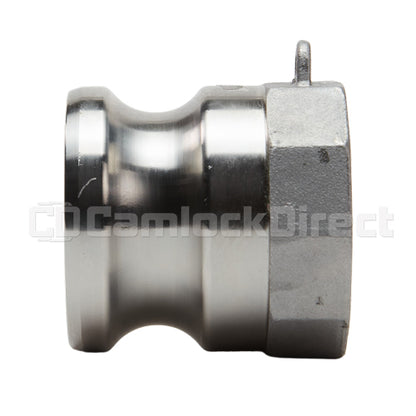 Stainless Steel 1 1/2" Male Camlock x 1 1/2" Female NPT