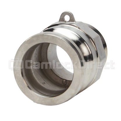 Stainless Steel 1 1/2" Camlock Male x 1 1/2" NPT Male