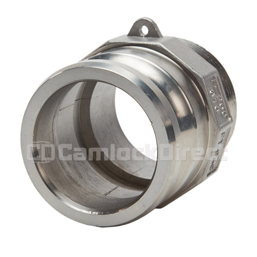 Stainless Steel 2 1/2" Camlock Male x 2 1/2" NPT Male