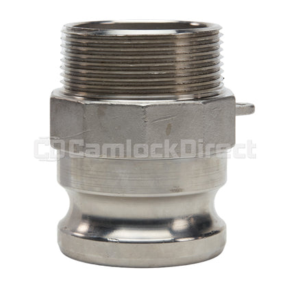 Stainless Steel 2 1/2" Camlock Male x 2 1/2" NPT Male