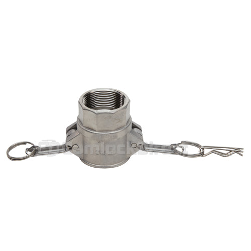 Stainless Steel 1 1/2" Female Camlock x 1 1/2" Female NPT