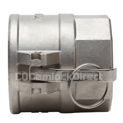 Stainless Steel 2 1/2" Female Camlock x 2 1/2" Female NPT