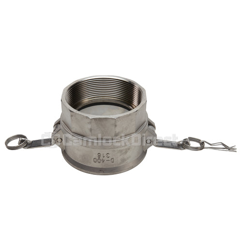 Stainless Steel 6" Female Camlock x 6" Female NPT