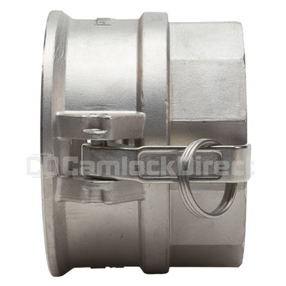 Stainless Steel 6" Female Camlock x 6" Female NPT