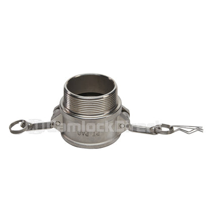 Stainless Steel 3" Female Camlock x 3" Male NPT