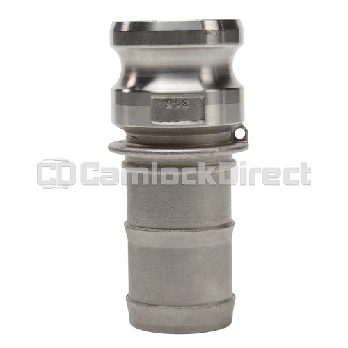 Stainless Steel 2 1/2" Camlock Male to Hose Shank