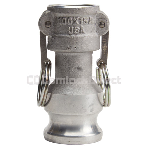 Aluminum 1" Female Camlock x 1 1/2" Male Camlock (USA)