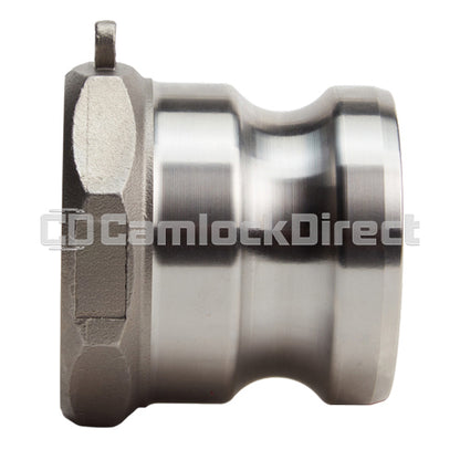 Stainless Steel 2" Male Camlock x 3" Female NPT (USA)